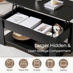 Table basse relevable avec étagère de rangement, multicolore, 1 personne