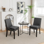 Chaises de salle à manger modernes avec pieds en bois massif (Lot de 2)