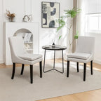 Chaises de salle à manger modernes avec pieds en bois massif (Lot de 2)
