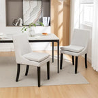 Chaises de salle à manger modernes avec pieds en bois massif (Lot de 2)
