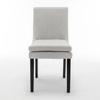 Chaises de salle à manger modernes avec pieds en bois massif (Lot de 2)