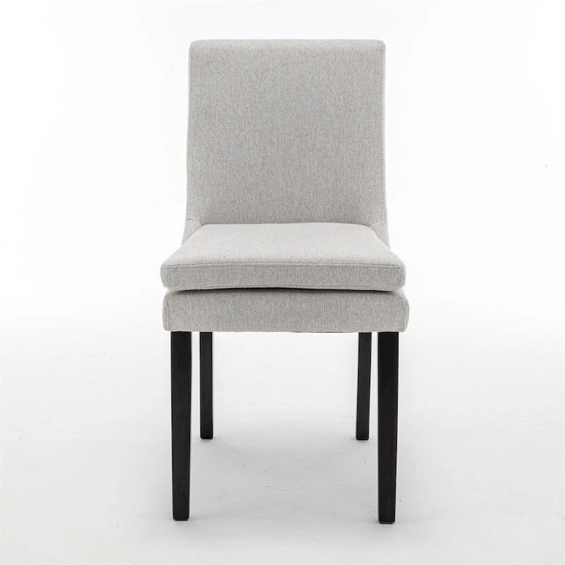 Chaises de salle à manger modernes avec pieds en bois massif (Lot de 2)