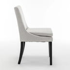 Chaises de salle à manger modernes avec pieds en bois massif (Lot de 2)
