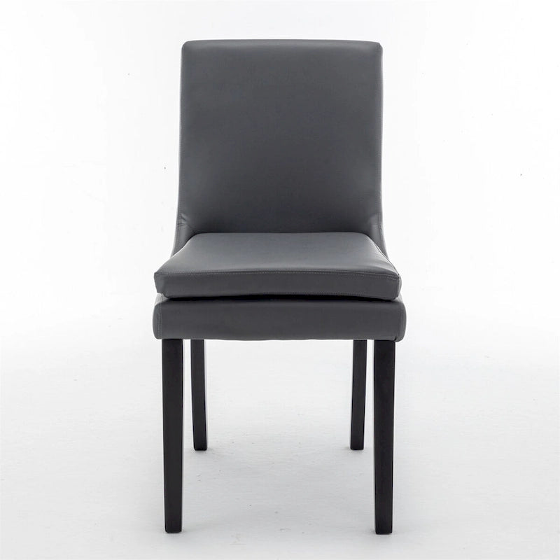 Chaises de salle à manger modernes avec pieds en bois massif (Lot de 2)