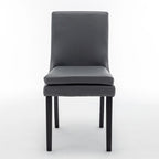 Chaises de salle à manger modernes avec pieds en bois massif (Lot de 2)