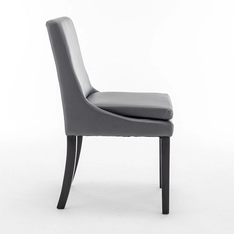 Chaises de salle à manger modernes avec pieds en bois massif (Lot de 2)