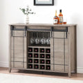 Meuble buffet avec portes coulissantes façon porte de grange, 4 couleurs – 120 (L) x 40 (P) x 88 (H) cm