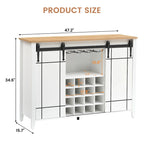 Meuble buffet avec portes coulissantes façon porte de grange, 4 couleurs – 120 (L) x 40 (P) x 88 (H) cm