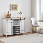 Meuble buffet avec portes coulissantes façon porte de grange, 4 couleurs – 120 (L) x 40 (P) x 88 (H) cm