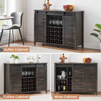 Meuble buffet avec portes coulissantes façon porte de grange, 4 couleurs – 120 (L) x 40 (P) x 88 (H) cm