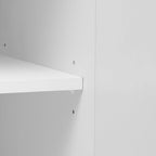 Buffet 2 portes, Placage Bois & Pieds Métal, Bleu / Noir / Blanc
