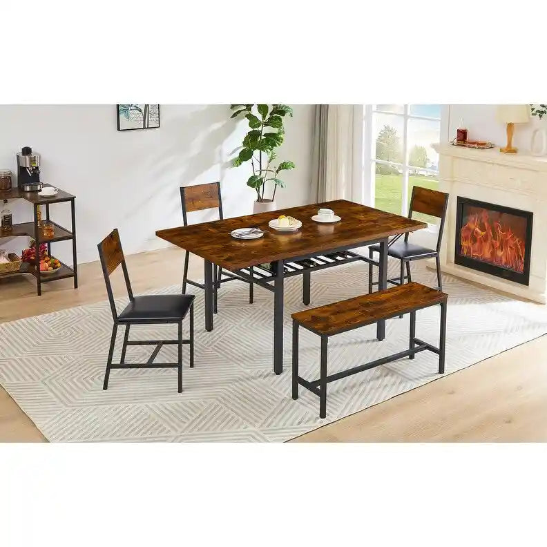 Table de salle à manger abattante gris/brun rustique, style industriel, 2 à 4 places