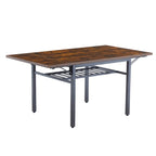 Table de salle à manger abattante gris/brun rustique, style industriel, 2 à 4 places