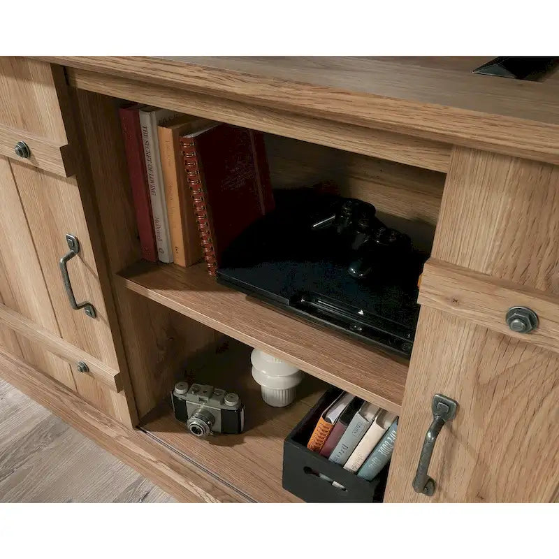 Meuble TV de ferme avec portes coulissantes – Plusieurs coloris, convient aux TV jusqu'à 70"