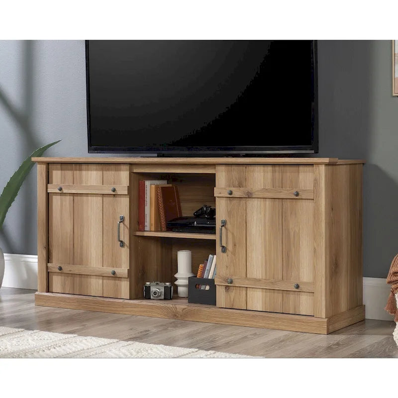 Meuble TV de ferme avec portes coulissantes – Plusieurs coloris, convient aux TV jusqu'à 70"