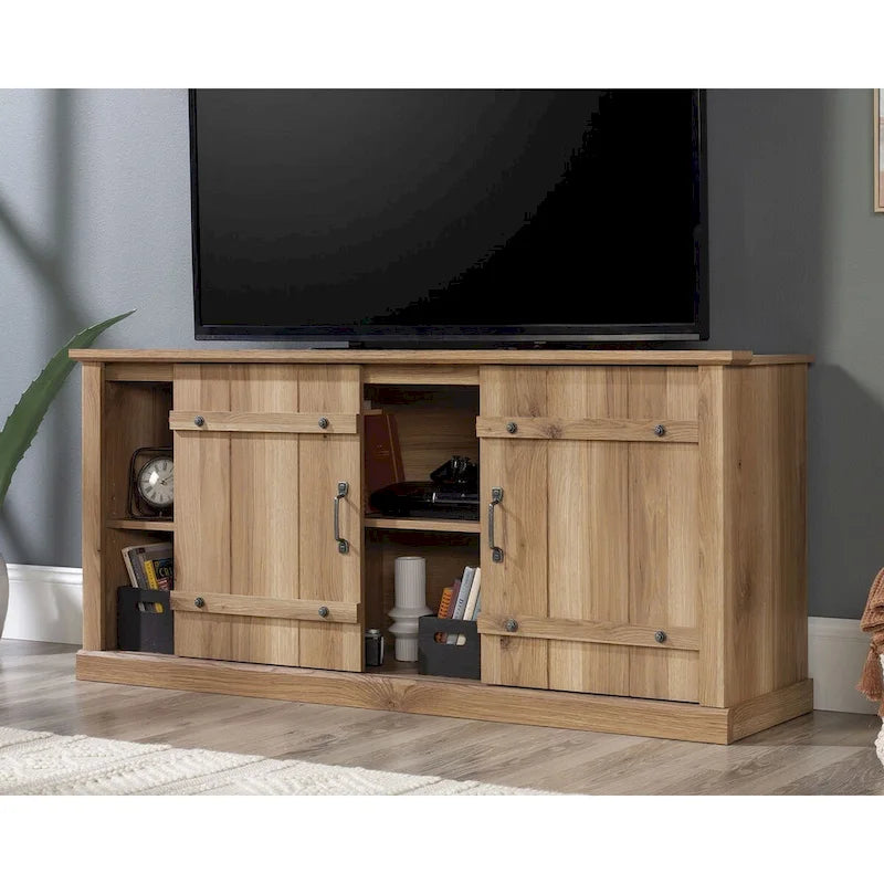 Meuble TV de ferme avec portes coulissantes – Plusieurs coloris, convient aux TV jusqu'à 70"