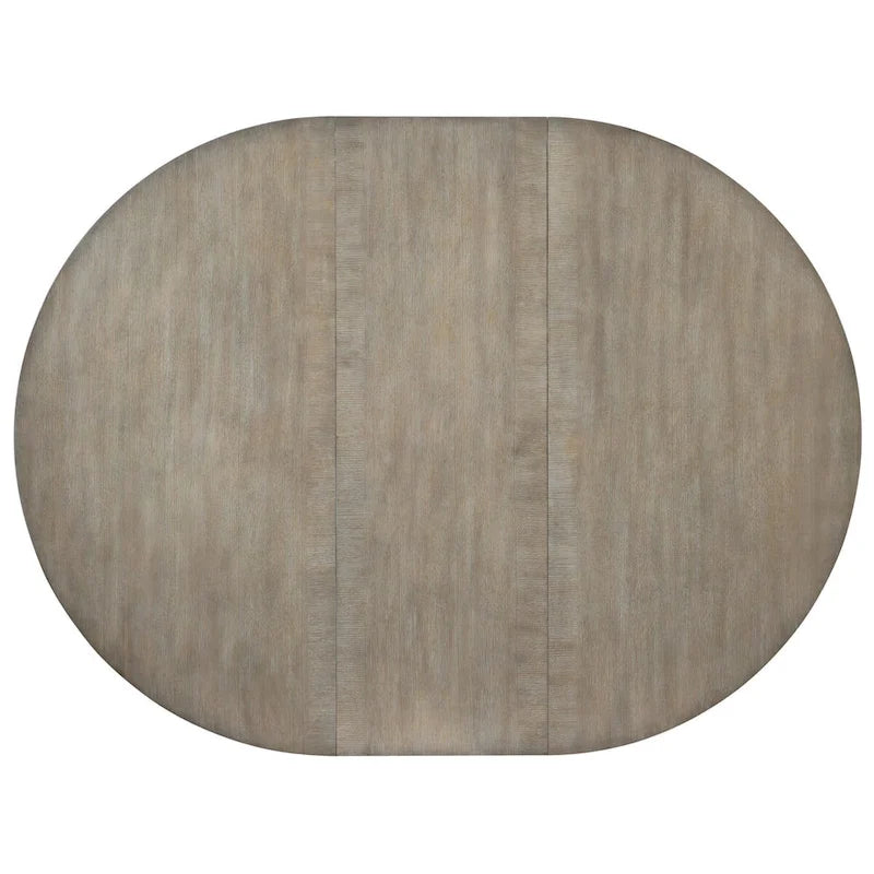 Table de salle à manger extensible ovale/ronde sablée, 4-6 places