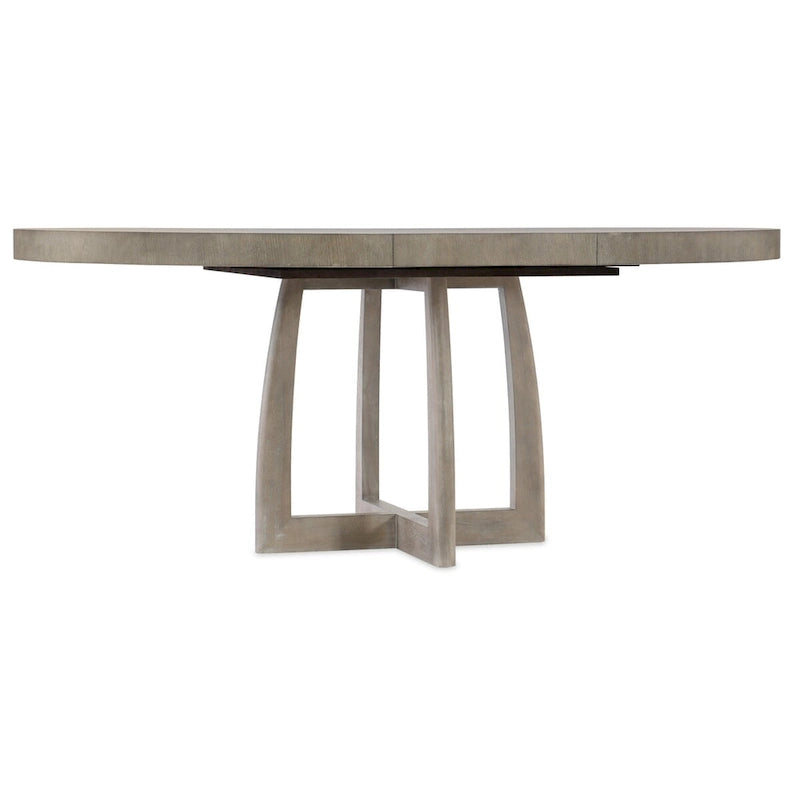 Table de salle à manger extensible ovale/ronde sablée, 4-6 places